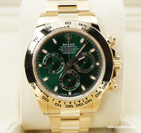 MINT Rolex 116508 DAYTONA 18K YELLOW GOLD GREEN DIAL JOHN MAYER 2023 FULL SET