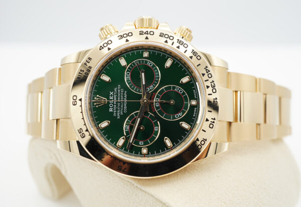 MINT Rolex 116508 DAYTONA 18K YELLOW GOLD GREEN DIAL JOHN MAYER 2023 FULL SET - Image 10