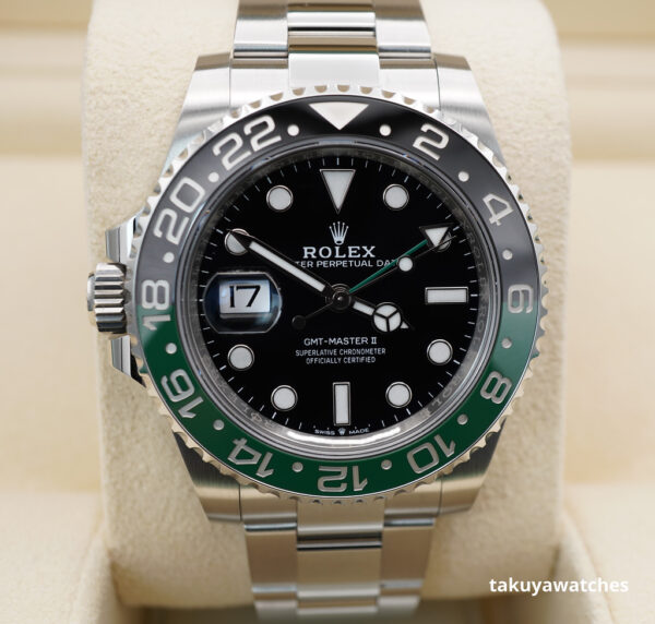 Rolex 126720VTNR GMT MASTER II LEFTY BLACK GREEN SPRITE OYSTER 2022 FULL SET