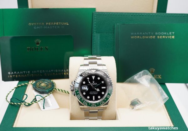Rolex 126720VTNR GMT MASTER II LEFTY BLACK GREEN SPRITE OYSTER 2022 FULL SET - Image 2