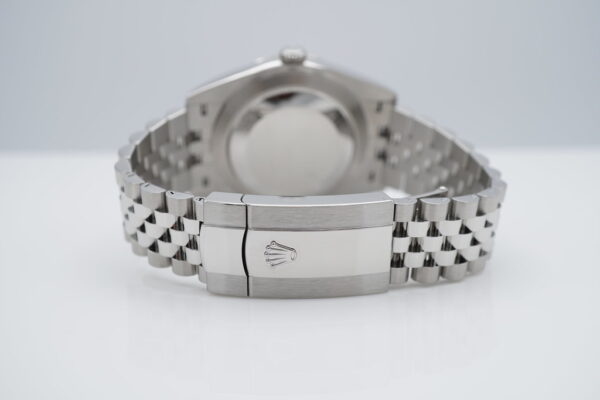 Rolex 126334 DATEJUST 41 FLUTED BEZEL WHITE STICK DIAL JUBILEE 2021 FULL SET - Image 7