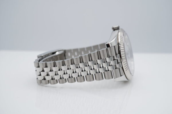 Rolex 126334 DATEJUST 41 FLUTED BEZEL WHITE STICK DIAL JUBILEE 2021 FULL SET - Image 6