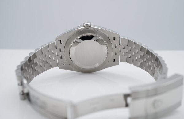 Rolex 126334 DATEJUST 41 FLUTED BEZEL WHITE STICK DIAL JUBILEE 2021 FULL SET - Image 8