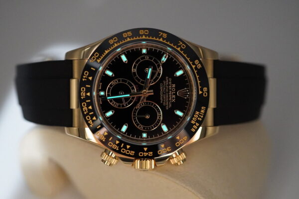 Rolex 116518LN DAYTONA 18K YELLOW GOLD BLACK DIAL OYSTERFLEX 2020 FULL SET - Image 11