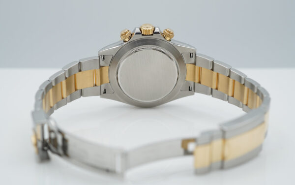Rolex 116523 DAYTONA 18K YELLOW GOLD TWO TONE PANDA ARABIC RACING DIAL FULL SET - Image 8