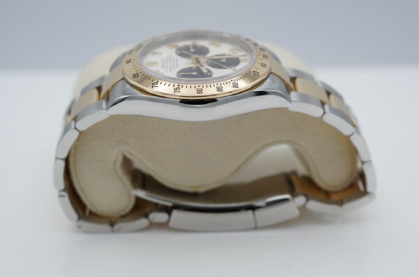 Rolex 116523 DAYTONA 18K YELLOW GOLD TWO TONE PANDA ARABIC RACING DIAL FULL SET - Image 4
