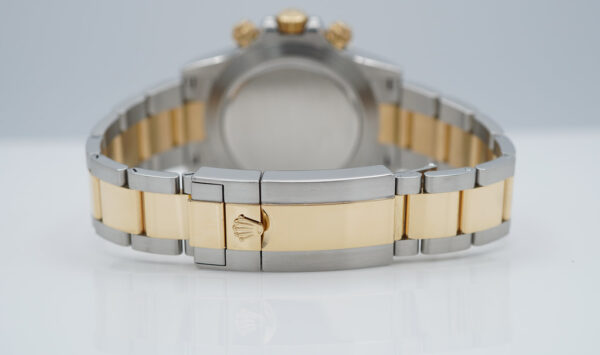 Rolex 116523 DAYTONA 18K YELLOW GOLD TWO TONE PANDA ARABIC RACING DIAL FULL SET - Image 7