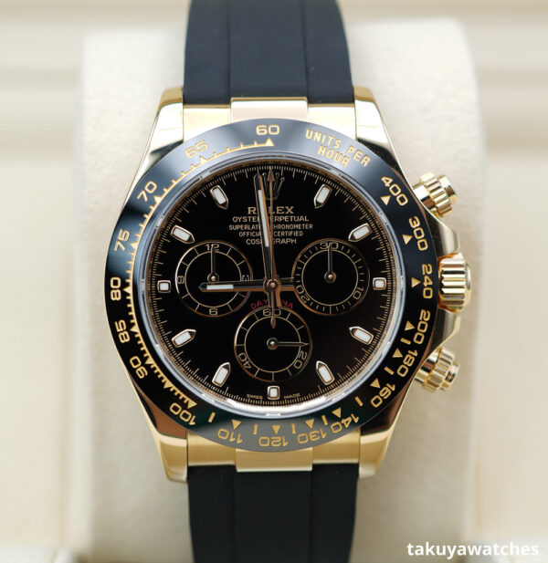 Rolex 116518LN DAYTONA 18K YELLOW GOLD BLACK DIAL OYSTERFLEX 2020 FULL SET