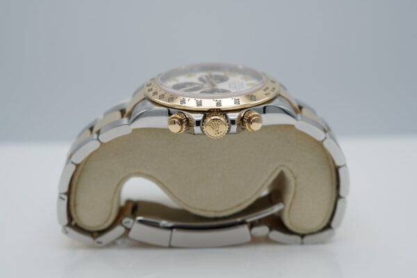 Rolex 116523 DAYTONA 18K YELLOW GOLD TWO TONE PANDA ARABIC RACING DIAL FULL SET - Image 3