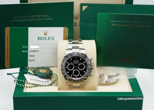 Rolex 116500LN COSMOGRAPH DAYTONA STAINLESS STEEL CERAMIC BEZEL BLACK DIAL FULL SET - Image 2