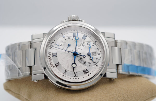 BRAND NEW BREGUET MARINE GMT 5857 DUAL TIME STAINLESS STEEL BRACELET 2023 FULL SET - Image 10
