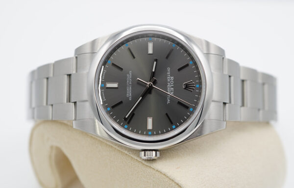 Rolex 114300 OYSTER PERPETUAL DARK RHODIUM DIAL 39MM COMPLETE SET - Image 9