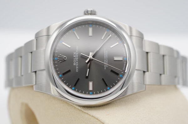 Rolex 114300 OYSTER PERPETUAL DARK RHODIUM DIAL 39MM COMPLETE SET - Image 10