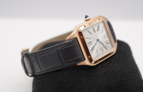 Cartier SANTOS DUMONT EXTRA LARGE ROSE GOLD SILVER DIAL 2022 WARRANTY FULL SET - Image 6
