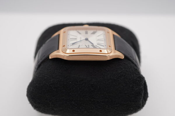 Cartier SANTOS DUMONT EXTRA LARGE ROSE GOLD SILVER DIAL 2022 WARRANTY FULL SET - Image 4