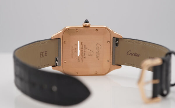 Cartier SANTOS DUMONT EXTRA LARGE ROSE GOLD SILVER DIAL 2022 WARRANTY FULL SET - Image 8