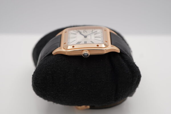 Cartier SANTOS DUMONT EXTRA LARGE ROSE GOLD SILVER DIAL 2022 WARRANTY FULL SET - Image 3