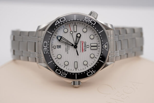 Omega SEAMASTER DIVER 300M WHITE WAVE DIAL BRACELET EXTRA RUBBER STRAP FULL SET - Image 9