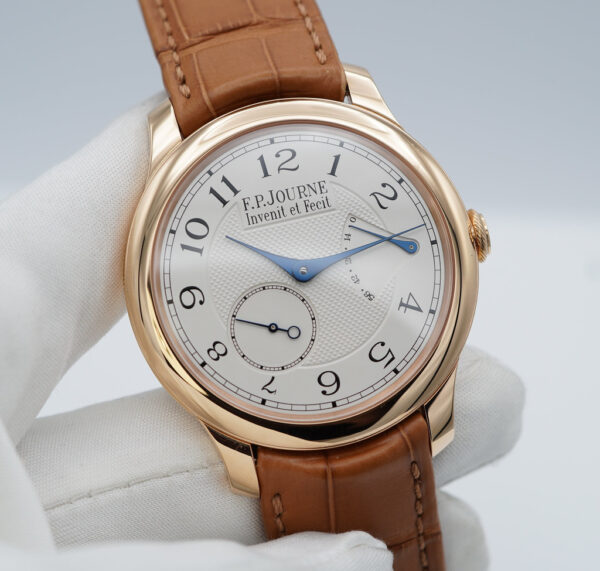 FP Journe CHRONOMETRE SOUVERAIN ROSE GOLD SILVER DIAL 40MM 2020 COMPLETE SET - Image 8