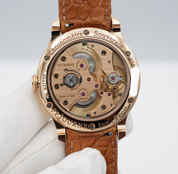 FP Journe CHRONOMETRE SOUVERAIN ROSE GOLD SILVER DIAL 40MM 2020 COMPLETE SET - Image 7