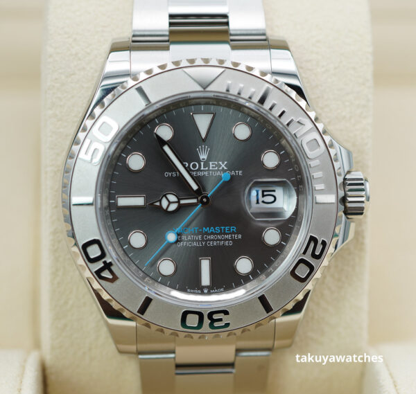 Rolex 126622 YACHTMASTER PLATINUM BEZEL SLATE DIAL 40MM 2023 WARRANTY FULL SET
