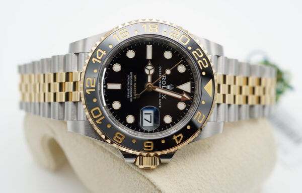 BRAND NEW Rolex 126713GRNR GMT MASTER 2 YELLOW GOLD STEEL GREY BLACK BEZEL JUBILEE BAND 2023 FULL SET - Image 9