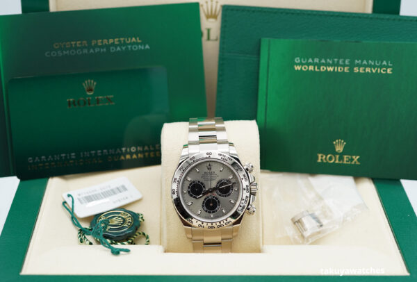 Rolex 116509 COSMOGRAPH DAYTONA WHITE GOLD SILVER DIAL 2021 WARRANTY FULL SET - Image 2