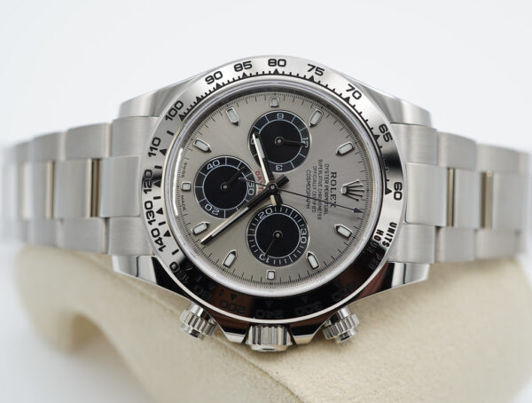 Rolex 116509 COSMOGRAPH DAYTONA WHITE GOLD SILVER DIAL 2021 WARRANTY FULL SET - Image 9