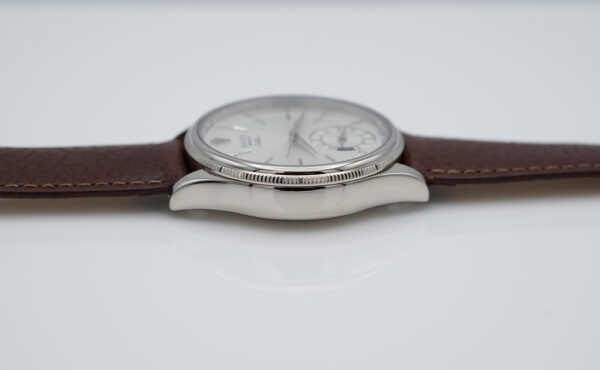 Rolex 50529 CELLINI GMT DUAL TIME 18K WHITE GOLD SILVER DIAL 2021 BOXES PAPERS - Image 4