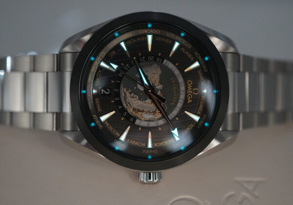 MINT Omega SEAMASTER AQUA TERRA 150M GMT WORLDTIMER GREEN CERAMIC 2023 FULL SET - Image 11