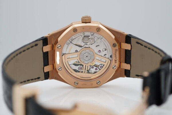 LIKE NEW Audemars PIGUET ROYAL OAK 15500OR ROSE GOLD BLACK DIAL 41MM 2022 FULL SET - Image 8