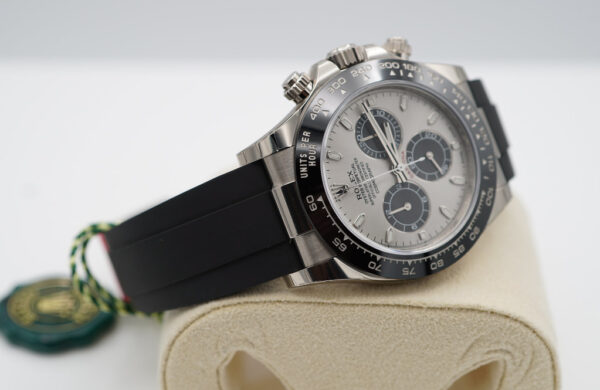BRAND NEW Rolex 116519LN DAYTONA WHITE GOLD OYSTERFLEX STEEL DIAL 2023 FULL SET - Image 6