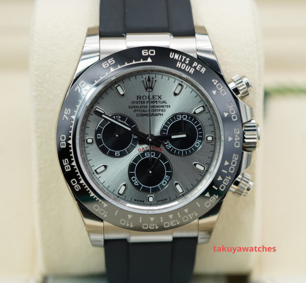 BRAND NEW Rolex 116519LN DAYTONA WHITE GOLD OYSTERFLEX STEEL DIAL 2023 FULL SET