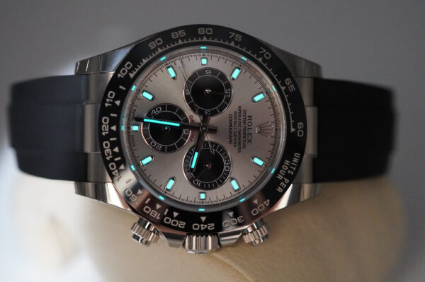 BRAND NEW Rolex 116519LN DAYTONA WHITE GOLD OYSTERFLEX STEEL DIAL 2023 FULL SET - Image 11