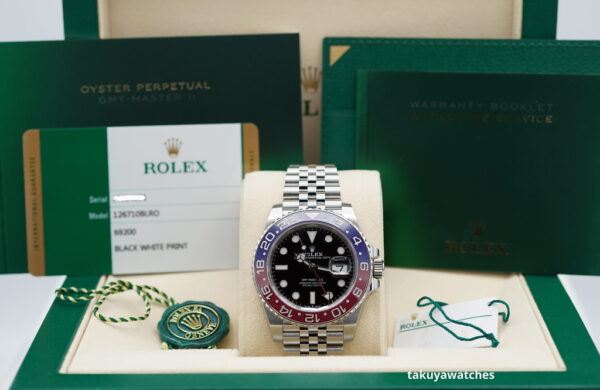 Rolex 126710BLRO PEPSI GMT MASTER II RED BLUE MK1 BEZEL JUBILEE 2018 FULL SET - Image 2