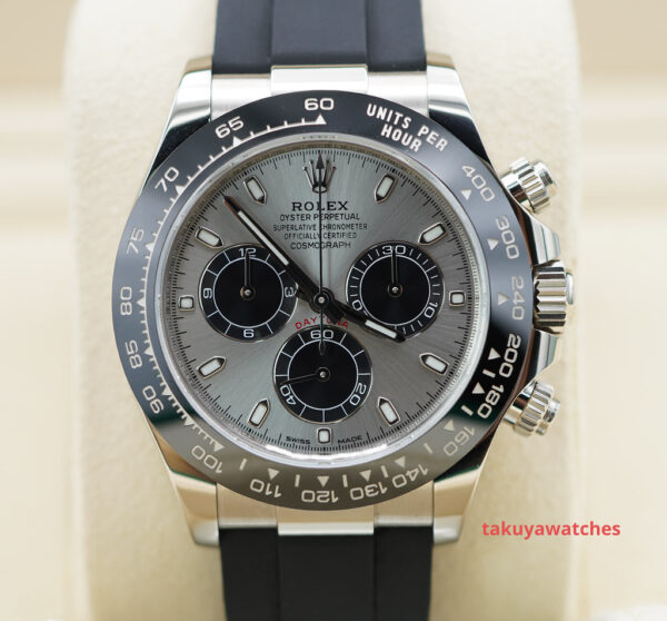 Rolex 116519LN DAYTONA 18K WHITE GOLD OYSTERFLEX STEEL DIAL 2022 FULL SET