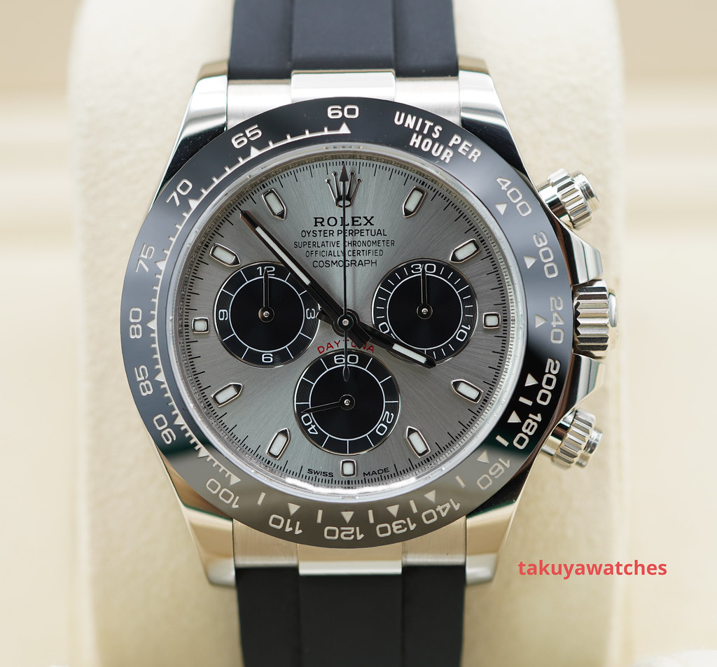 Rolex 116519LN DAYTONA 18K WHITE GOLD OYSTERFLEX STEEL DIAL 2022 FULL ...