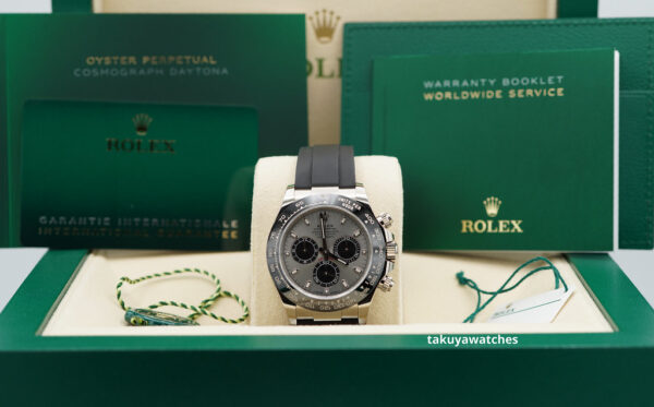 Rolex 116519LN DAYTONA 18K WHITE GOLD OYSTERFLEX STEEL DIAL 2022 FULL SET - Image 2