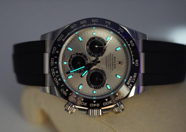Rolex 116519LN DAYTONA 18K WHITE GOLD OYSTERFLEX STEEL DIAL 2022 FULL SET - Image 11