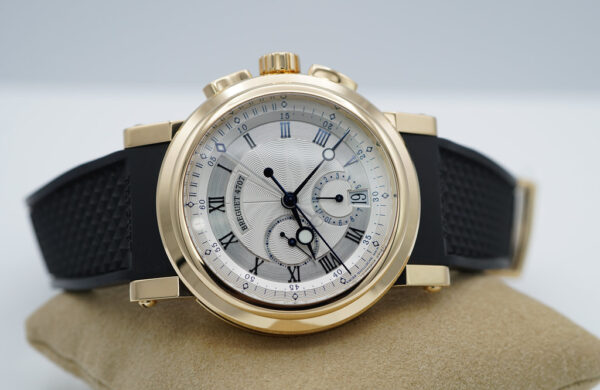 Breguet MARINE CHRONOGRAPH 5827 18K YELLOW GOLD SILVER DIAL 2021 FULL SET - Image 10