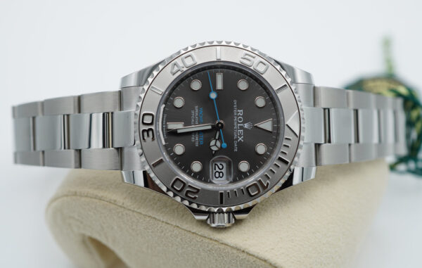 NEW Rolex 268622 YACHTMASTER PLATINUM BEZEL SLATE DIAL 37MM 2022 COMPLETE SET - Image 9