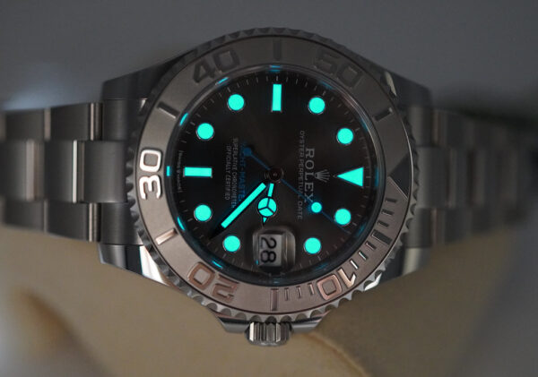 NEW Rolex 268622 YACHTMASTER PLATINUM BEZEL SLATE DIAL 37MM 2022 COMPLETE SET - Image 11