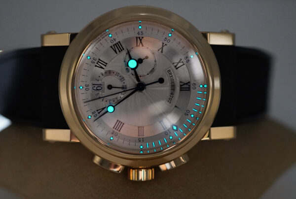 Breguet MARINE CHRONOGRAPH 5827 18K YELLOW GOLD SILVER DIAL 2021 FULL SET - Image 11