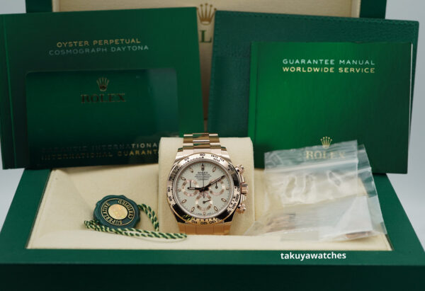Rolex 116505 DAYTONA 18K EVEROSE GOLD IVORY DIAL 2021 WARRANTY FULL SET - Image 2
