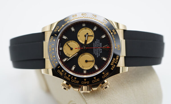 Rolex 116518LN DAYTONA 18K YELLOW GOLD PAUL NEWMAN DIAL OYSTERFLEX COMPLETE SET - Image 9