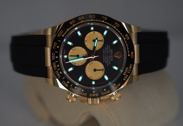Rolex 116518LN DAYTONA 18K YELLOW GOLD PAUL NEWMAN DIAL OYSTERFLEX COMPLETE SET - Image 11
