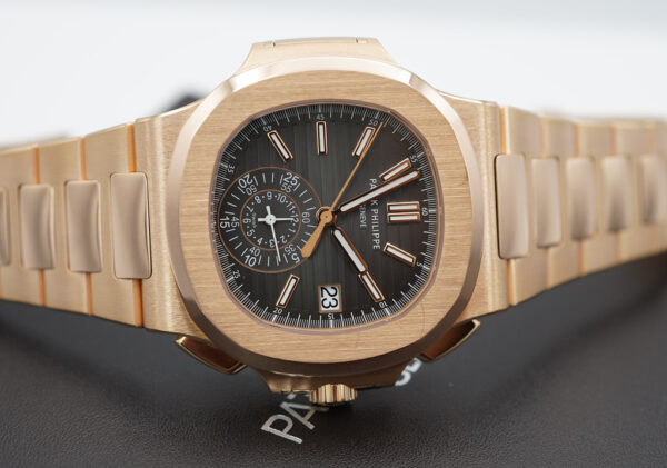 Patek PHILIPPE 5980/1R NAUTILUS CHRONOGRAPH 18K ROSE GOLD 2017 FULL SET - Image 8