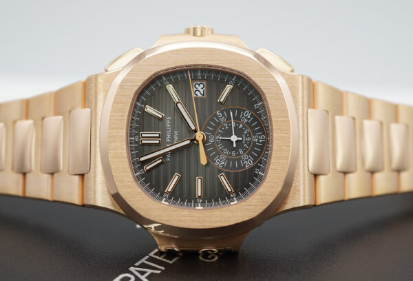 Patek PHILIPPE 5980/1R NAUTILUS CHRONOGRAPH 18K ROSE GOLD 2017 FULL SET - Image 9