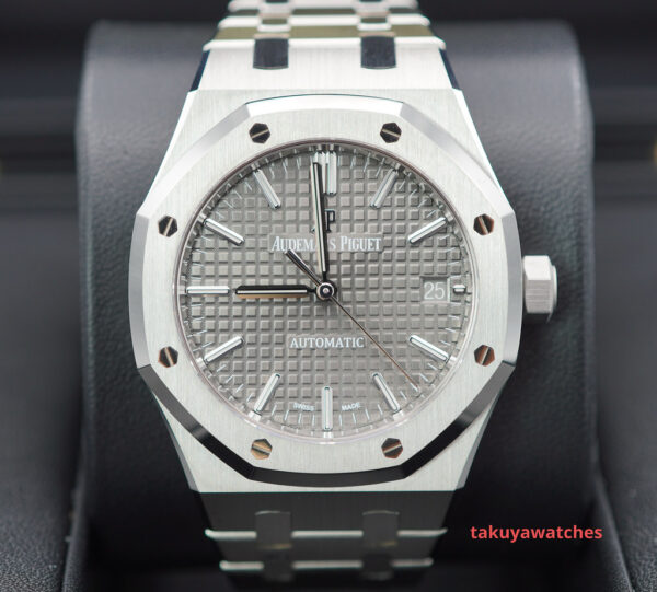 Audemars PIGUET ROYAL OAK 15450ST GREY DIAL 37MM 2020 WARRANTY COMPLETE SET