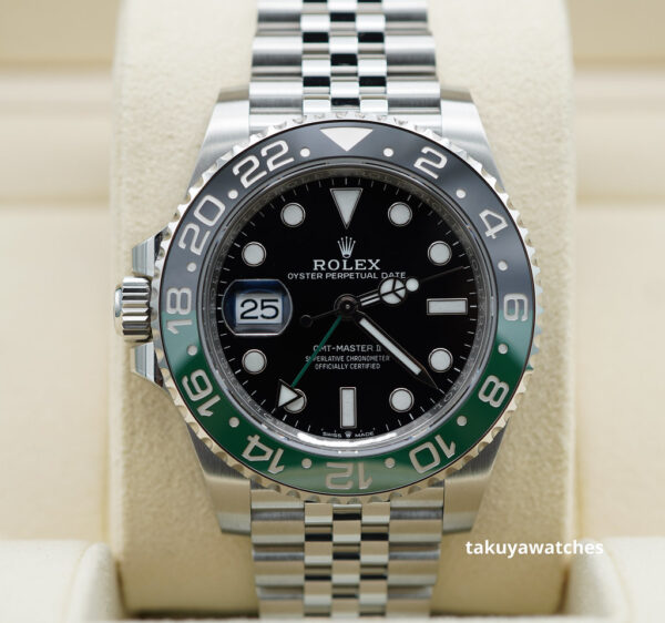 MINT Rolex 126720VTNR GMT MASTER II LEFTY BLACK GREEN SPRITE JUBILEE BAND 2022 FULL SET